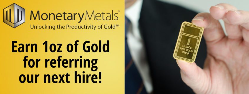 Earn one ounce of gold with Monetary Metals